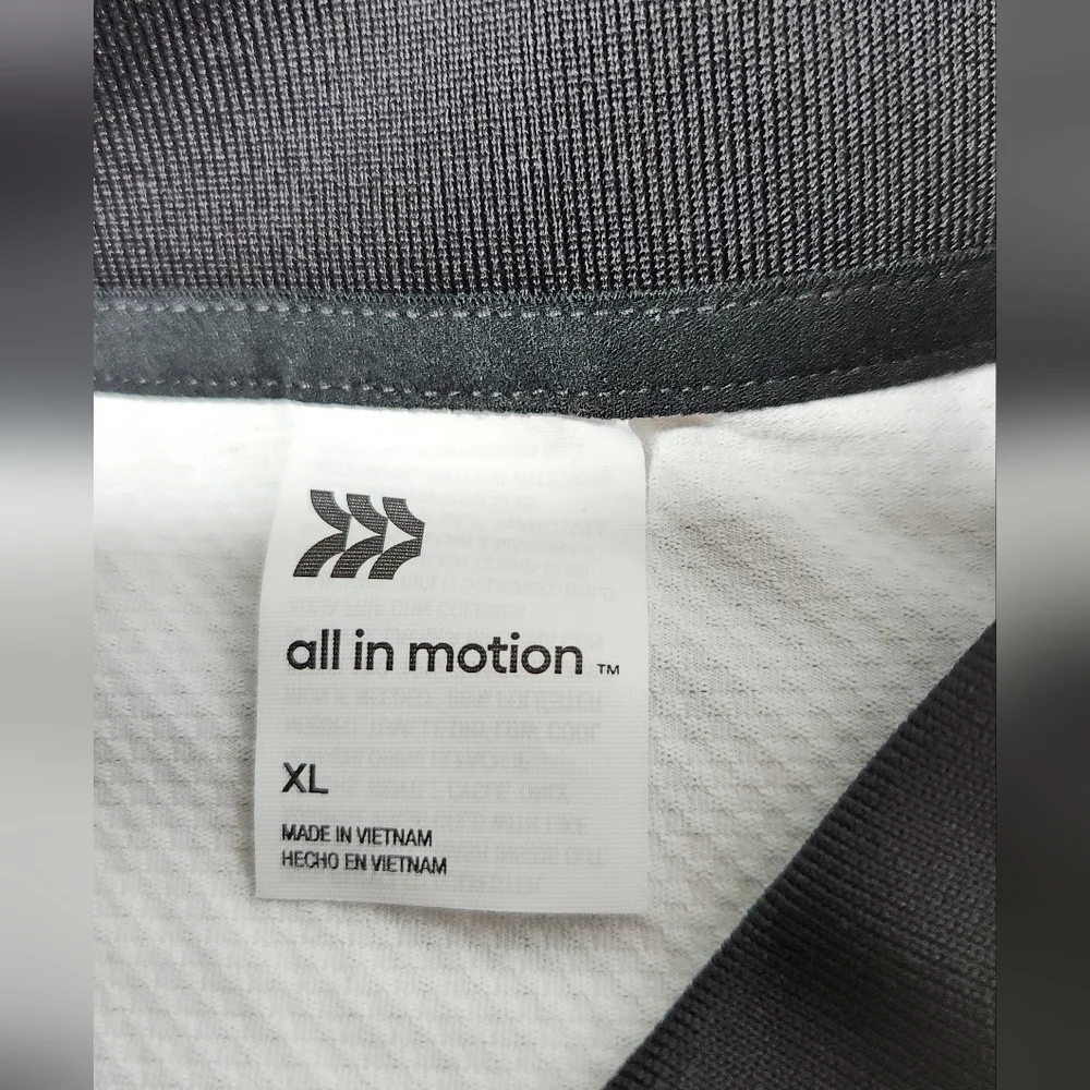 Men's Floral Print Textured Polo Shirt - All In Motion Black/Gray XL